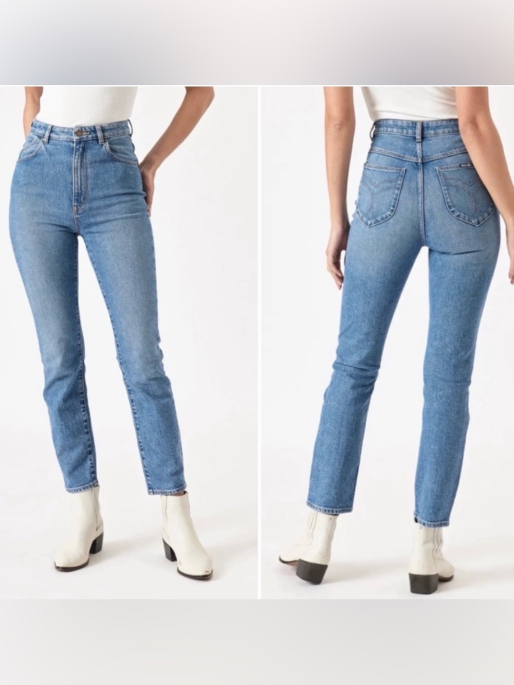 Rollas Dusters High Rise Slim Jean Medium Wash Size 26
